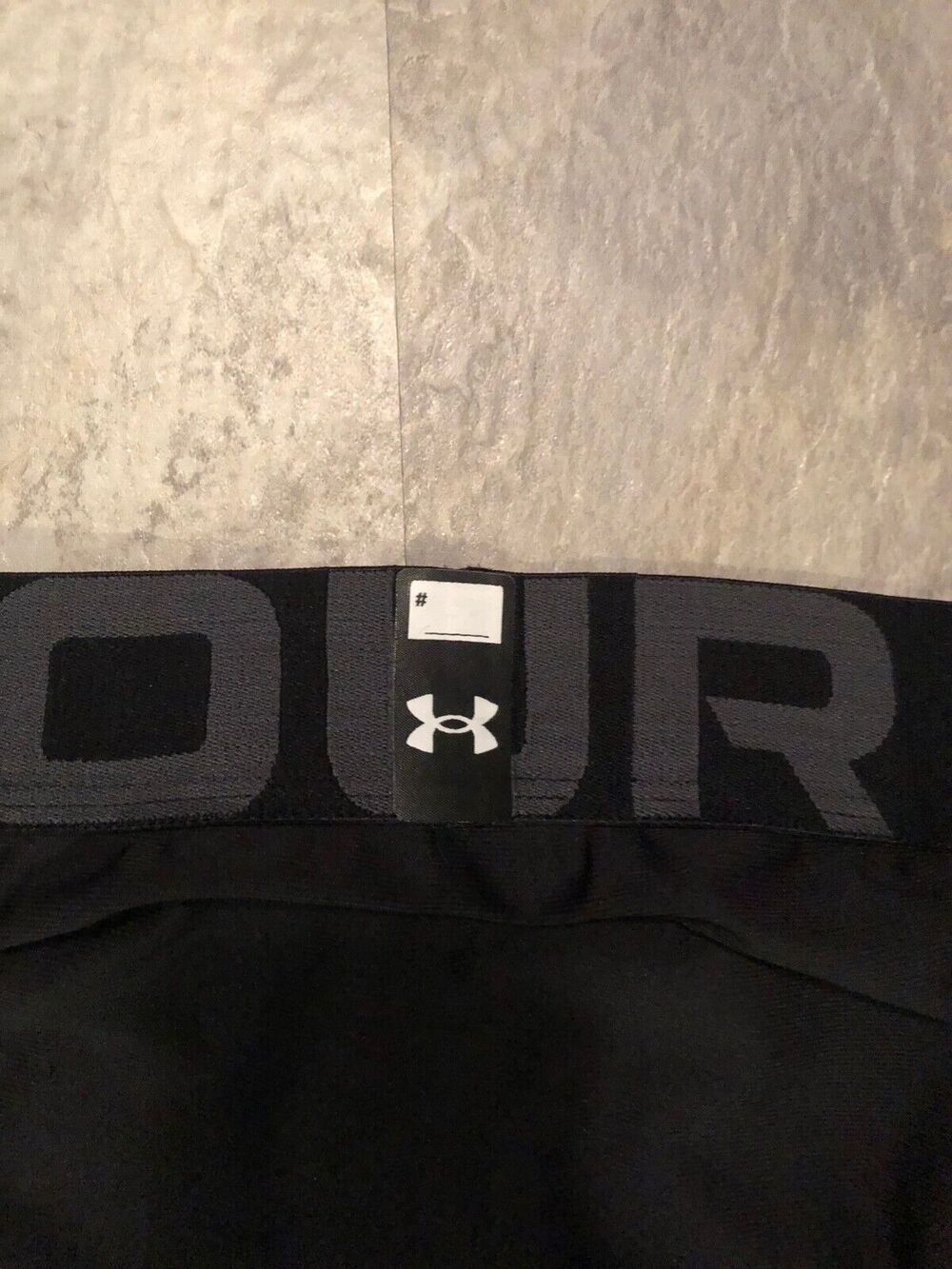 Men's Jock Under Armour Spandex Tights Compression Pants Black Pocket Medium